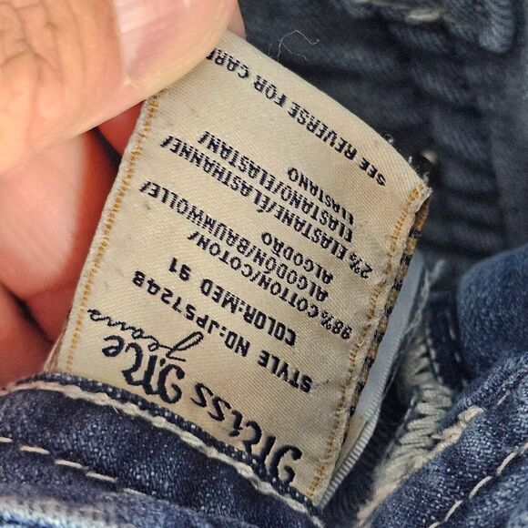 Miss Me Jeans 28 Womens Denim Boot Cut Embellished Rhinestone Pockets Bling - Picture 10 of 11